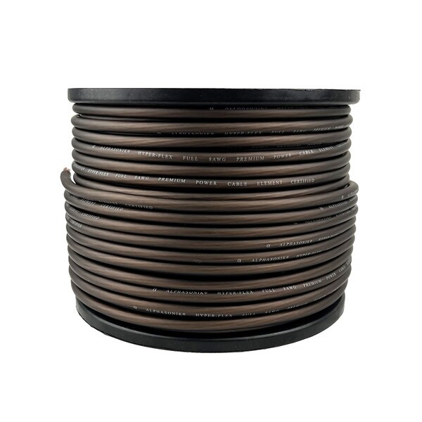 Main product image for Alphasonik AW8250G 8 Gauge Ground Wire Roll 250 ft Black268-720